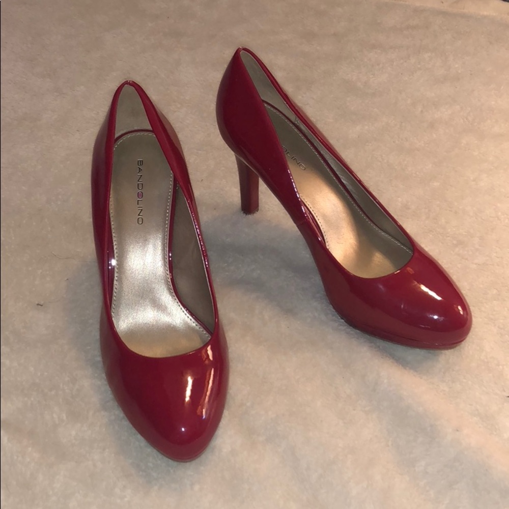 Shiny red high heals